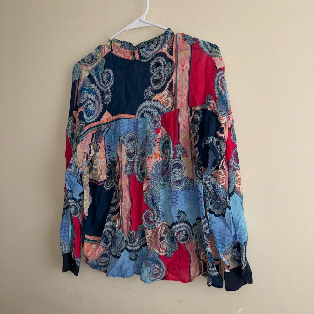 Johnny Was Multicolor Paisley Blouse - Picture 10 of 10